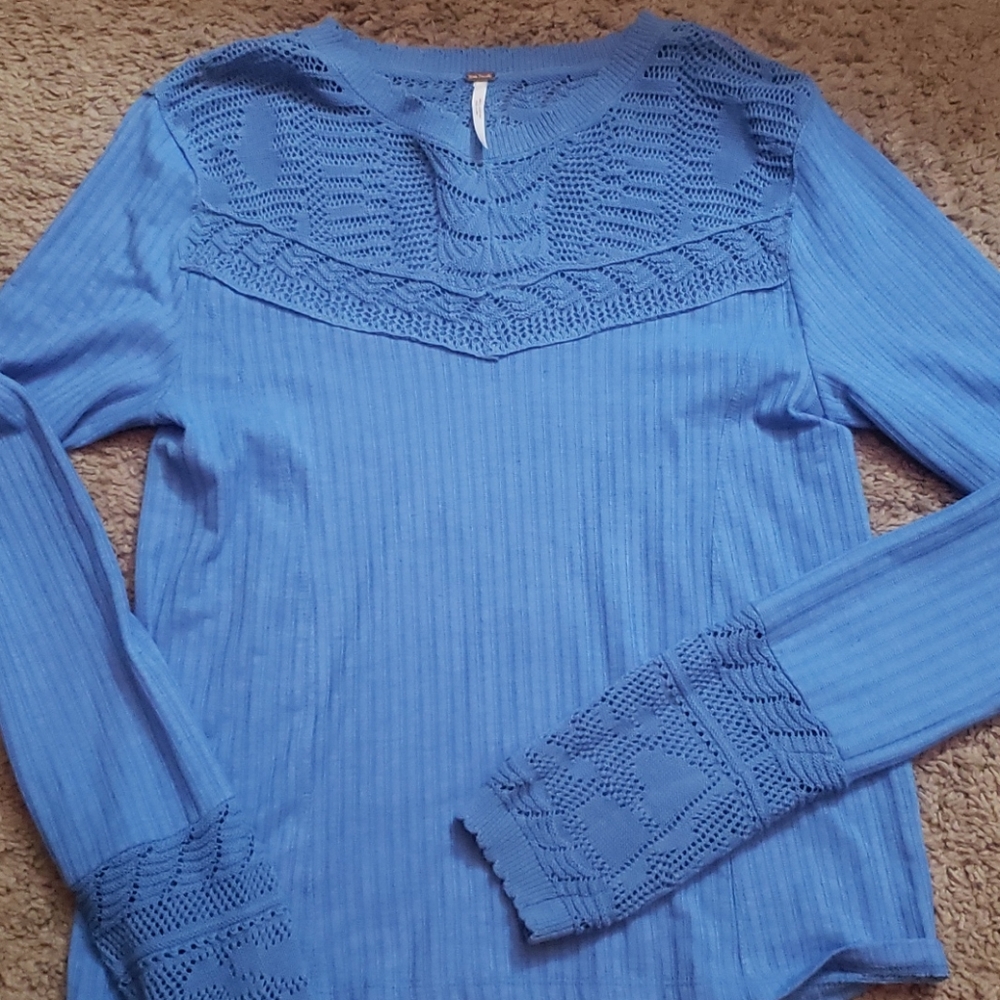 Free People blue blouse